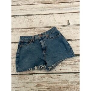 PINK Victoria's Secret‎ Denim Shorts High Waisted Cut Off Medium Wash Size 24